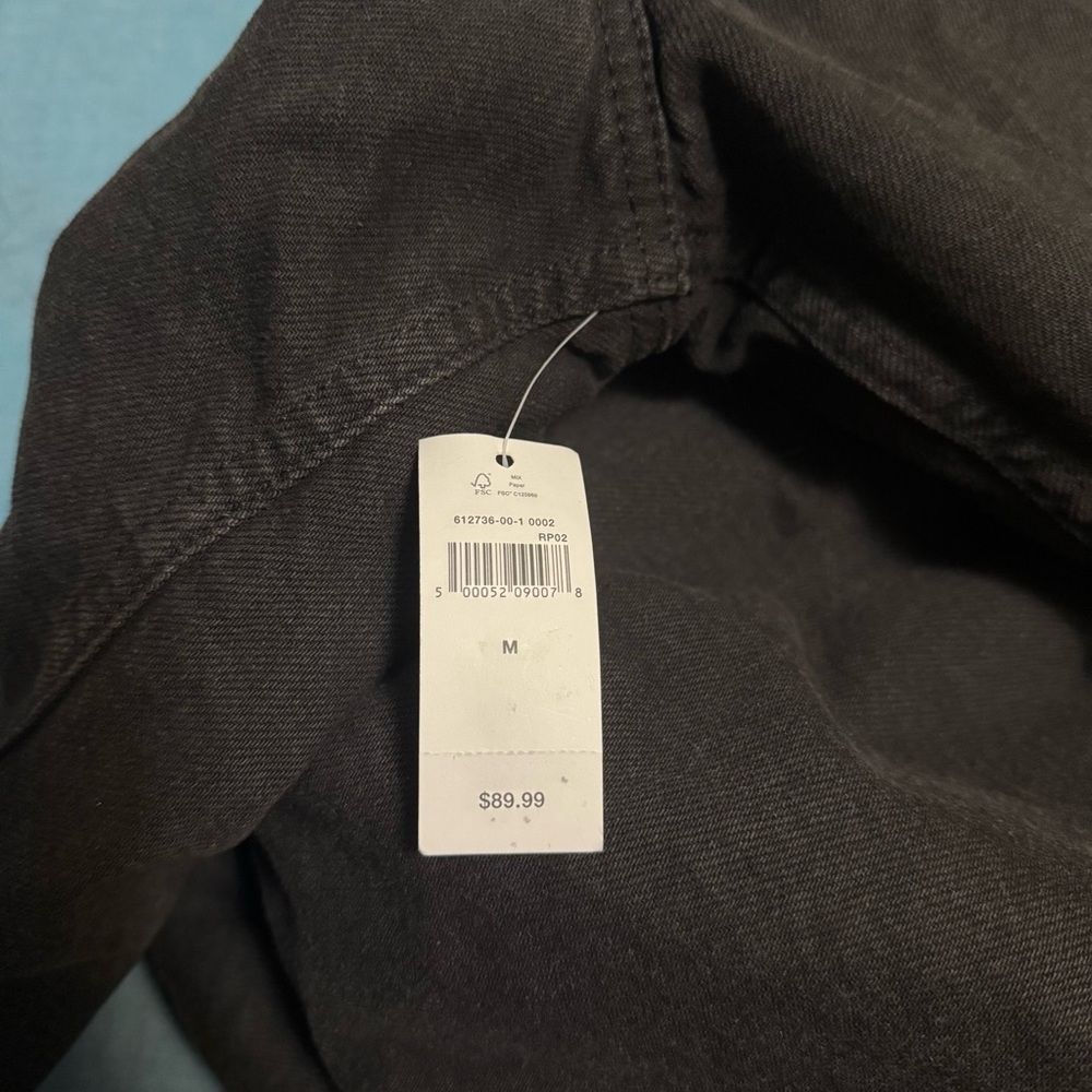 GAP Black Denim Sherpa lined Jacket - Picture 8 of 9